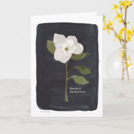 Tarjeta plegada de simpatía con flor de color de a
