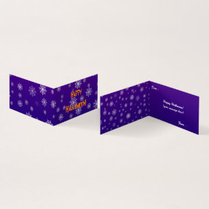 Tarjeta Plegada de Telaraña de Halloween