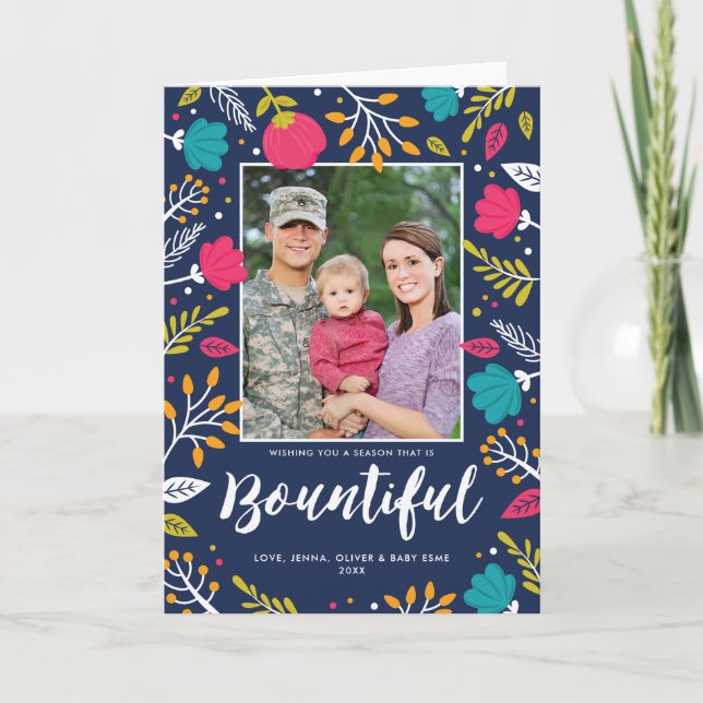 Tarjeta plegada de vacaciones de navidades Bounty (Anverso)