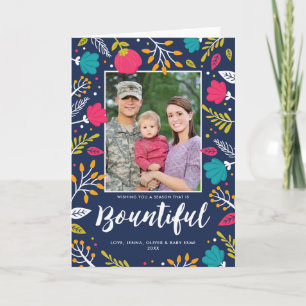 Tarjeta plegada de vacaciones de navidades Bounty