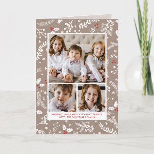 Tarjeta plegada de vacaciones para Navidades de in
