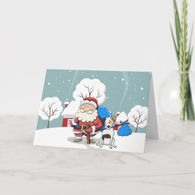 Tarjeta plegada de vacaciones para Navidades de pe (Anverso)