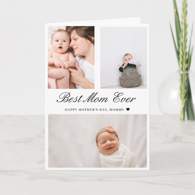 Tarjeta plegada del Collage de fotos moderno de la (Anverso)