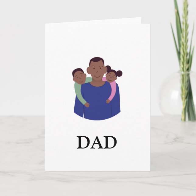 Tarjeta plegada del Día del Padre Africano (Anverso)