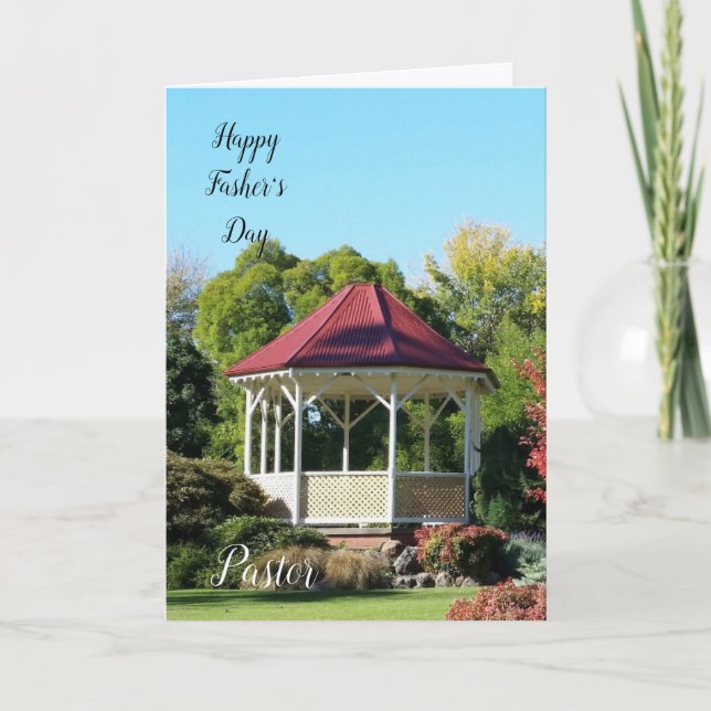 Tarjeta plegada del día del padre para el pastor (Anverso)