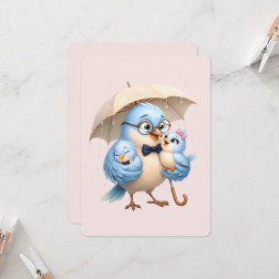 Tarjeta Plegada del Padre Pájaro
