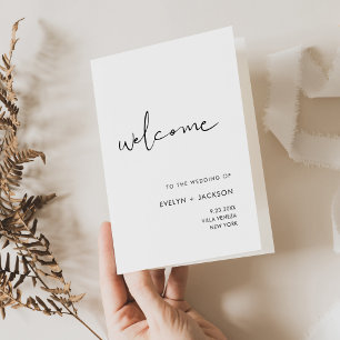 Tarjeta plegada del programa STELLA Wedding