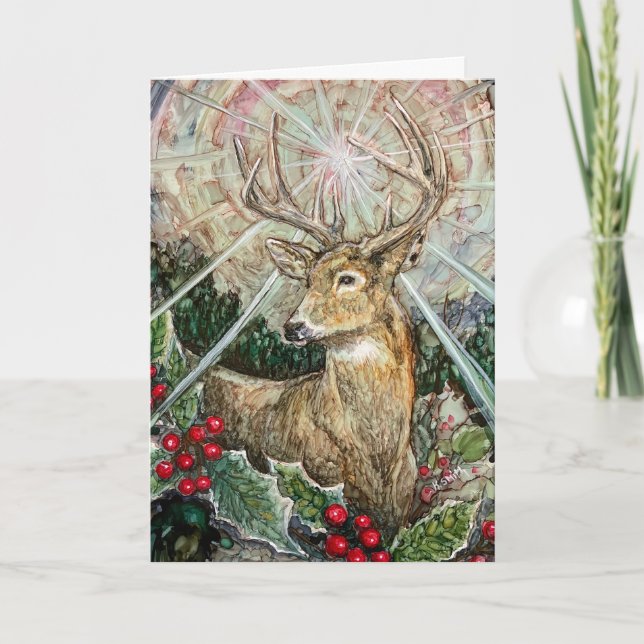 Tarjeta plegada "Estrella de Navidades" (Anverso)