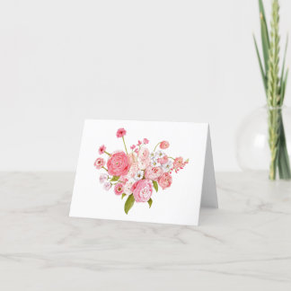 Tarjeta plegada feliz de florals