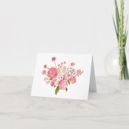 Tarjeta plegada feliz de florals