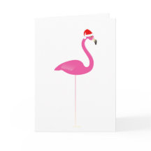 Tarjeta plegada Flamingo Holiday