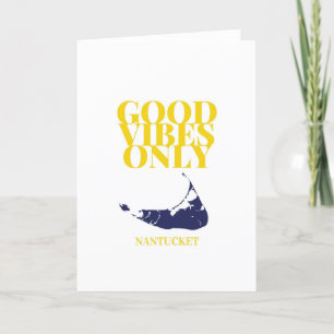 Tarjeta plegada Good Vibes Nantucket