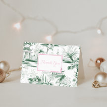 Tarjeta plegada Green Chinoiserie