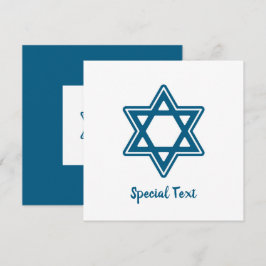 Tarjeta plegada Hanukkah Single Star v2