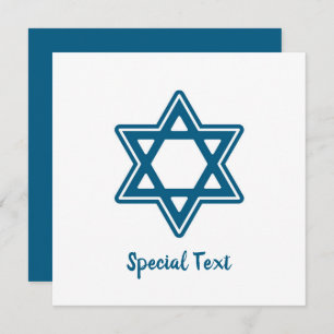 Tarjeta plegada Hanukkah Single Star v2