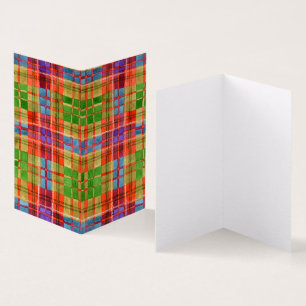 Tarjeta plegada MAC RAE TARTAN 3.5x2