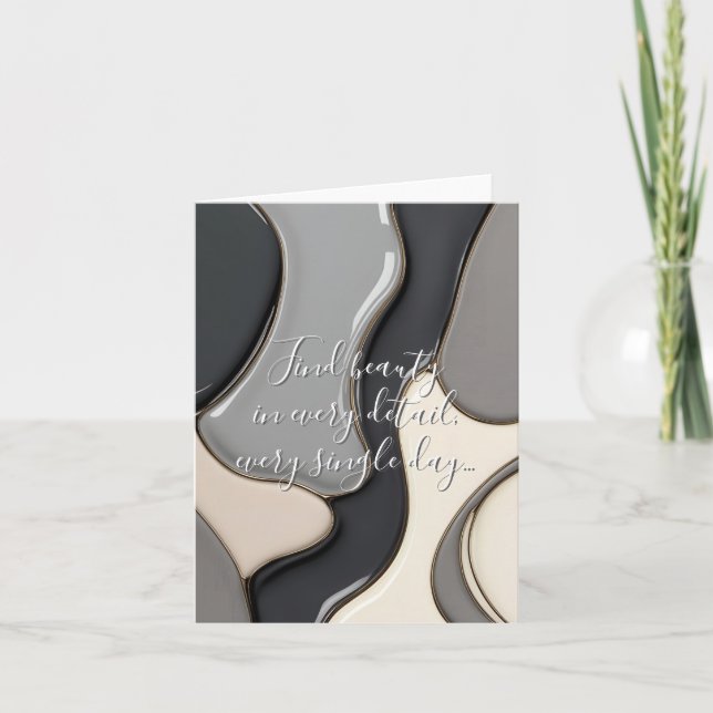 Tarjeta plegada multipropósito en un gráfico elega (Anverso)