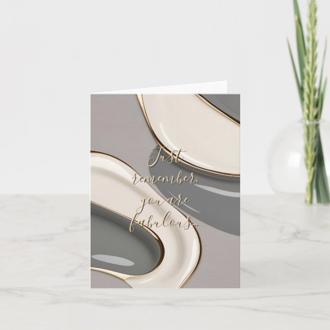 Tarjeta plegada multipropósito en un gráfico elega (Anverso)