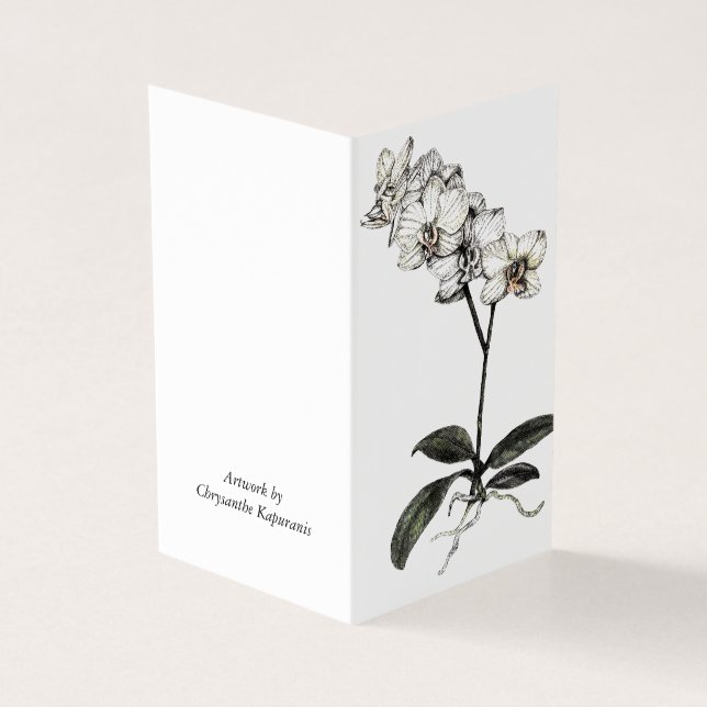 Tarjeta plegada_Orquídea botánica (Exterior)