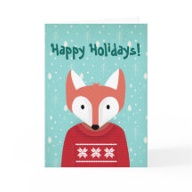 Tarjeta plegada para Navidades de Woodland