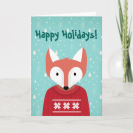 Tarjeta plegada para Navidades de Woodland