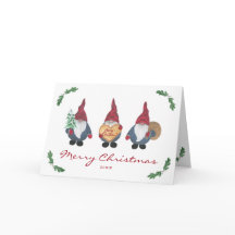 Tarjeta plegada para Navidades Tomten