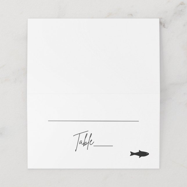 Tarjeta plegada - Pescado (Exterior desplegado)