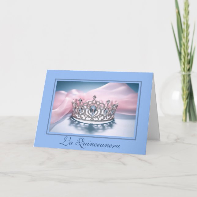 Tarjeta plegada Quinceanera (Anverso)