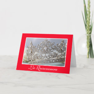 Tarjeta plegada Quinceanera Blank