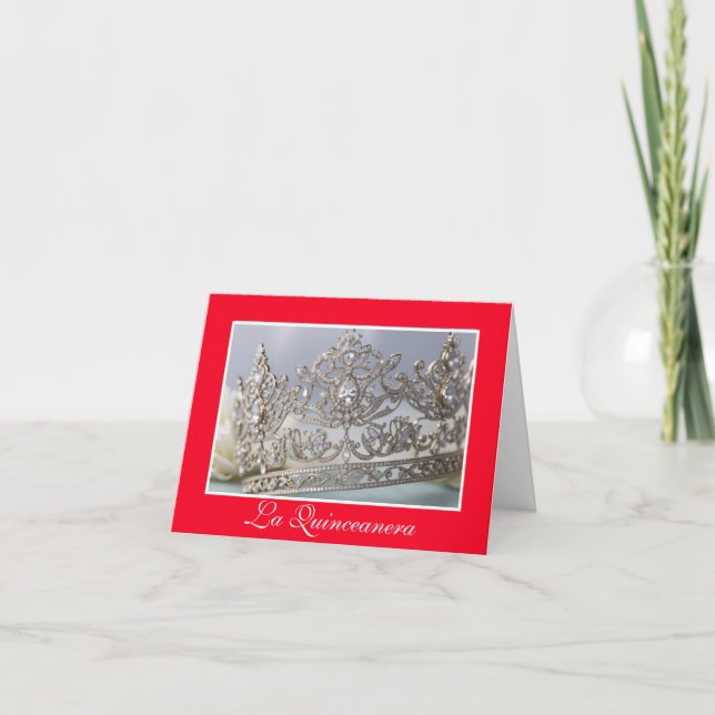 Tarjeta plegada Quinceanera Blank (Anverso)