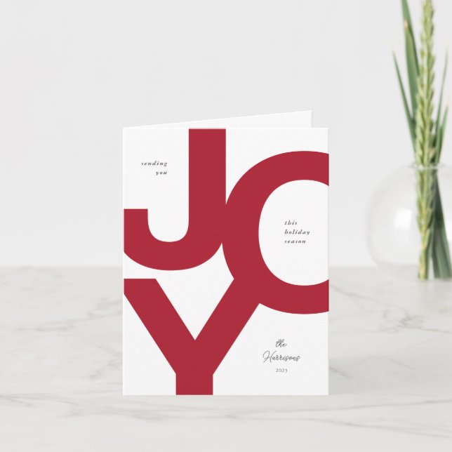 Tarjeta plegada sin foto para vacaciones de alegrí (Anverso)