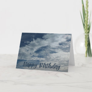 Tarjeta plegada Sky Happy Birthday 5x7