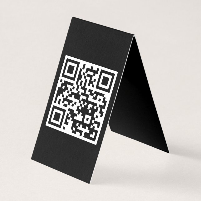 Tarjeta plegada vertical sólo con código QR (Anverso)