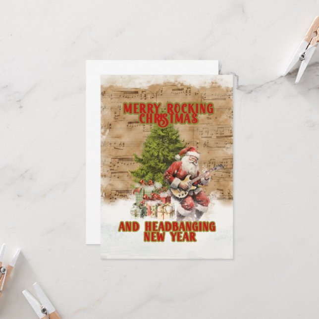 Tarjeta plegada vintage del rectángulo del balancí (Anverso/Reverso In Situ)