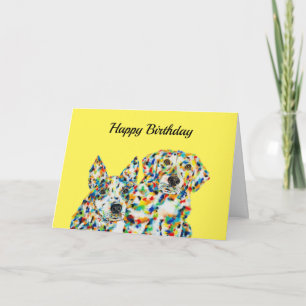 Tarjeta Plott Hound & Australian Shepherd Birthday Card