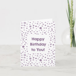 Tarjeta Plum Confetti Watercolor Dots Birthday Card