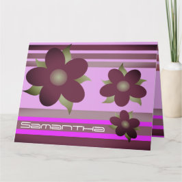 Tarjeta Plum Purple Floral