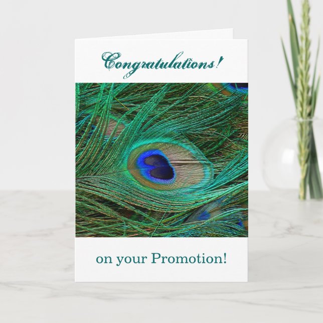 Tarjeta Pluma de pavo real azul india (Anverso)