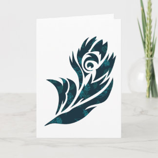 Tarjeta Pluma modelada Notecard del pavo real