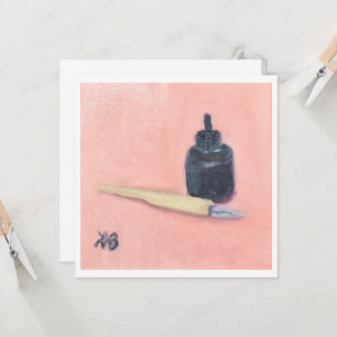Tarjeta Pluma y tinta