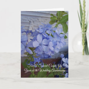 Tarjeta Plumbago Personalizado 65º Aniversario Boda