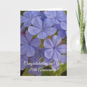 Tarjeta Plumbago Personalizado 70° Aniversario Boda