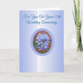 Tarjeta Plumbago Personalizado 75 Aniversario de Boda