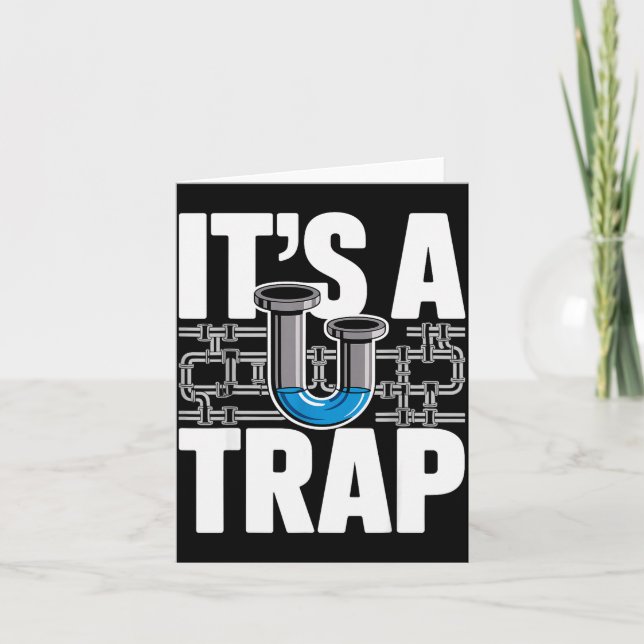 Tarjeta Plumber Art For Men Women Plumbing Pefitter Plumbe (Anverso)