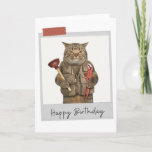 Tarjeta Plumber Cat Funny Birday Card<br><div class="desc">¡Brilla el cumpleaños de cualquier amante de los gatos con este maravilloso y divertido diseño felino!</div>