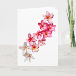 Tarjeta Plumeria Blooms Collage Folded Greeting Card