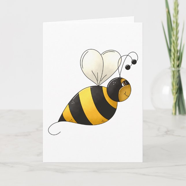 Tarjeta Plump Winged Bumble Bee (Anverso)