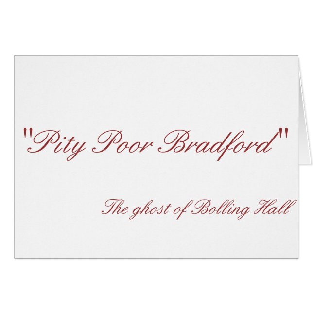 Tarjeta pobre de Bradford de la compasión (Anverso (Horizontal))