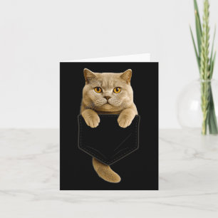 Tarjeta Pocket de gato de Shorthair británico regala a pap