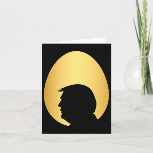 Tarjeta Pocket Golden Egg Hunt Trump 45 47 Silhouette Happ (Anverso)